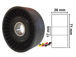 POLEA LOCA UNIVERSAL LISA TERMOPLASTICA