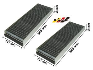 FILTRO CABINA AUDI A6 06-10/R8 08-15 101x305x25mm