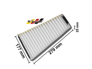 FILTRO CABINA FORD TAURUS 96-07 3.0L/MERCURY SABLE 94-04 V6 3.8L 3.0L 177X279X25MM