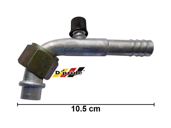 CONECTOR HEMBRA 90° ENTRADA 5/8 (#10) O-RING SALIDA 5/8 (#10) VALVULA DE SERVICIO R12