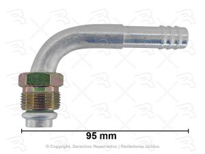 CONECTOR MACHO 90° ENTRADA 5/8 (#10) O-RING SALIDA 5/8 (#10)