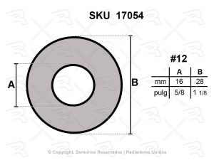 MANGUERA AIRE ACONDICIONADO GALAXY # 12 DIAMETRO INTERIOR 5/8´´ (16MM) DIAMETRO EXTERIOR 1 1/8´´ (28MM) P/CONECTOR 3/4 X METRO