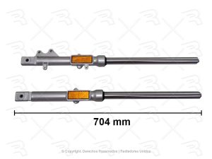 BARRA SUSPENSION MOTO YAMAHA YBR125 10-20 FRENO DISCO GRIS PAR