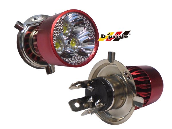 FOCO (H4) LUZ LED BASE ROJO 12V 15W MOTO - Imagen 2