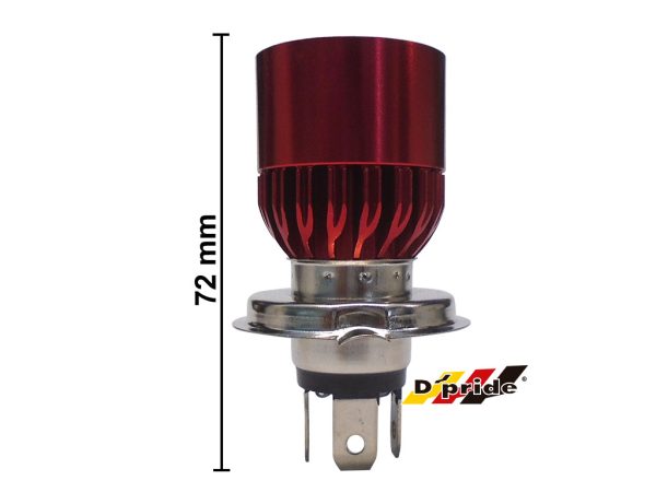 FOCO (H4) LUZ LED BASE ROJO 12V 15W MOTO