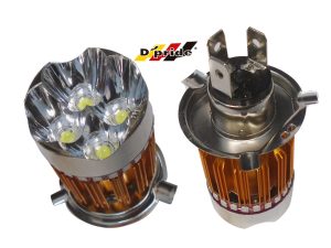 FOCO (H4) LUZ LED BASE ORO 4LED ALREDEDOR 24MINI LED 12V 15W MOTO