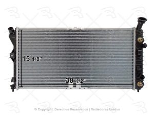 RADIADOR BUICK REGAL 00-04 3.8L/GM IMPALA 00-02 V6 3.8L 3.4L AUTOMATICO ALUMINIO PLASTICO