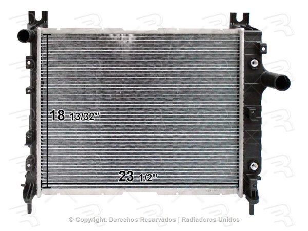 RADIADOR CHRY RAM CHARGER/DURANGO 00-03 V8 5.9L/DAKOTA 00-04 ALUMINIO PLASTICO S/GOLLETE