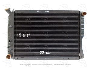 RADIADOR CHRY DART K 84-86 AUTOMATICO CL (CAVTU-2555-2) 22 1/4 X 15 5/16 X 1 1/4″