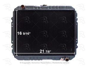 RADIADOR GM LUV 97-05 L4 2.3L MANUAL ESTANDAR CL T/C SUP/IZQ 16 9/16 X 21 7/8 X 1 1/4″