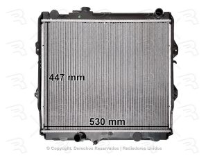 RADIADOR TOYOTA HILUX 04-05 L4 2.7L MANUAL ESTANDAR ALUMINIO PLASTICO