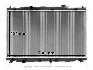 RADIADOR HONDA CR-V 12-16 L4 2.4L AUTOMATICO ALUMINIO PLASTICO