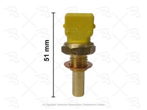 SENSOR TEMPERATURA REFRIGERANTE NISS TSURU 09-15 L4 1.8L/TIIDA L4 1.8L/URVAN 01-05 L4 2.4L/X-TRAIL 08-14 L4 2.5L/ALMERA 01-05 L4 1.8L/ALTIMA 02-06 L4 2.5L/ARMANDA 05-10/V8 5.6L/D21 L4 2.4L/FRONTIER 02