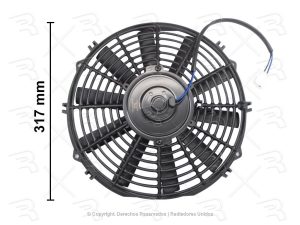 MOTOVENTILADOR COMPLETO UNIVERSAL 12 PLG 12V SENCILLO