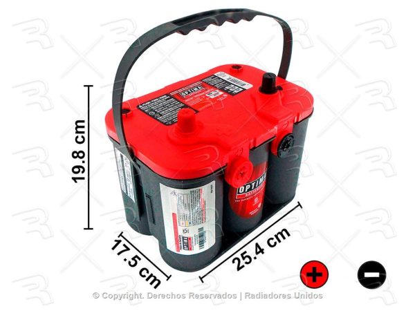 BATERIA OPTIMA ROJA GRUPO 3 OP-RO 34/78 800AMP