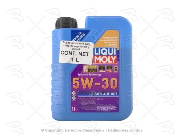 ACEITE MOTOR SINTETICO DIESEL/GASOLINA SAE 5W30 API CF/SN 1lts LIQUI MOLY LEICHTLAUF